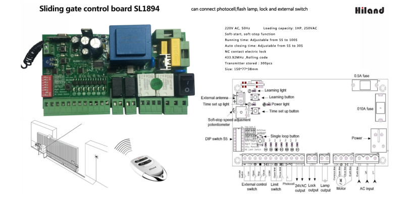 Sliding gate control board SL1894